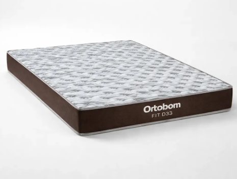 Colchão Ortobom Fit 33 | Solteiro e Casal | Espuma de Alta Densidade