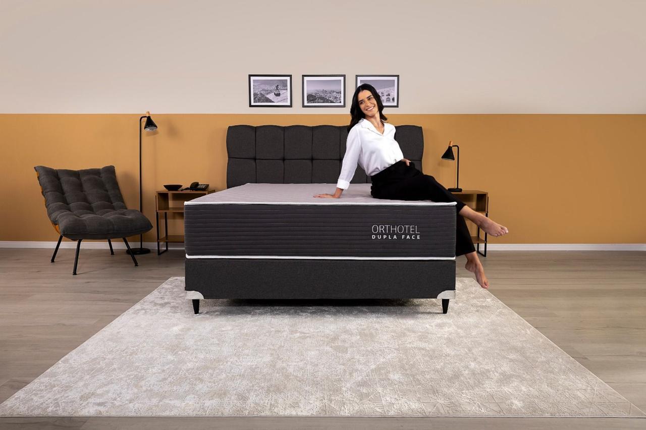 Colchão Ortobom Orthotel Dupla Face | Solteiro, Casal e Queen | Molas Ensacadas e Espuma Extra Firme