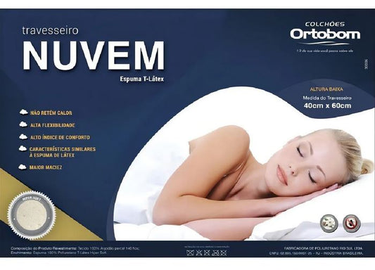 Travesseiro Ortobom Nuvem Ortobom | 60cm x 40cm | Espuma Hiper Soft