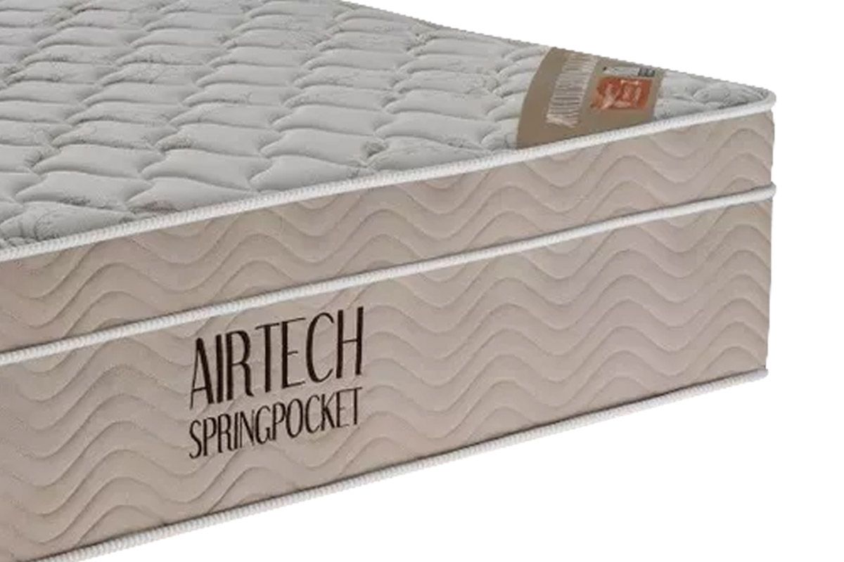 Colchão Airtech Springpocket Ortobom | Solteiro, Casal e Queen | Molas Ensacadas