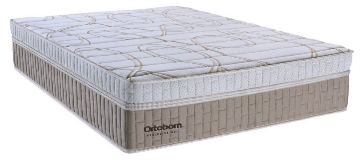 Colchão Ortobom Exclusive Gel | Solteiro, Casal ou Queen | Frescor e Maciez